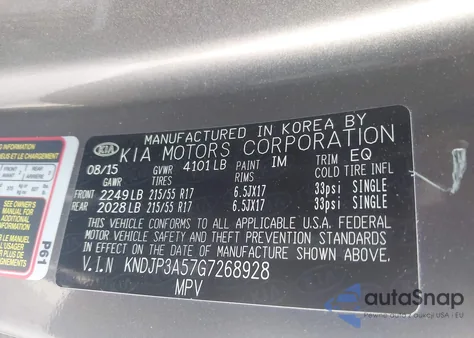 2016 Kia Soul + z USA, uszkodzony, nr VIN KNDJP3A57G7268928